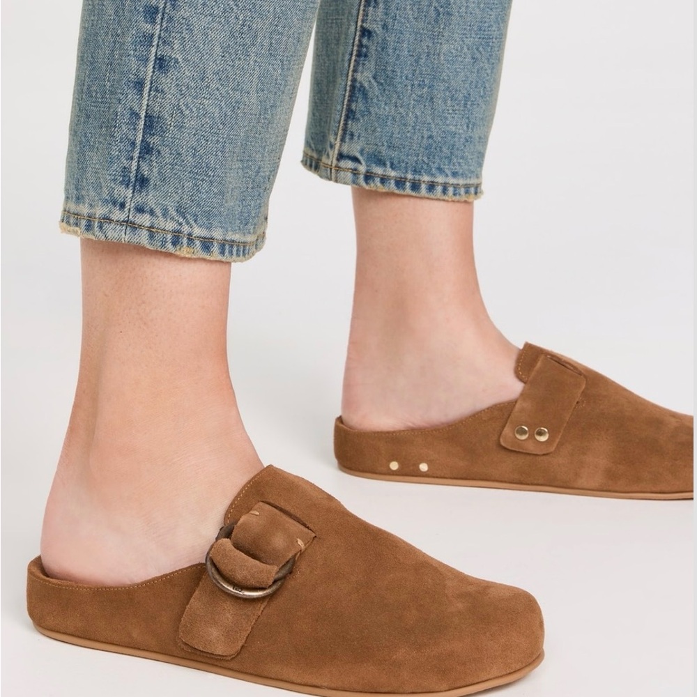NWB - BEEK Suede Mule Slide in Chestnut - Size 6 - Picture 2 of 6